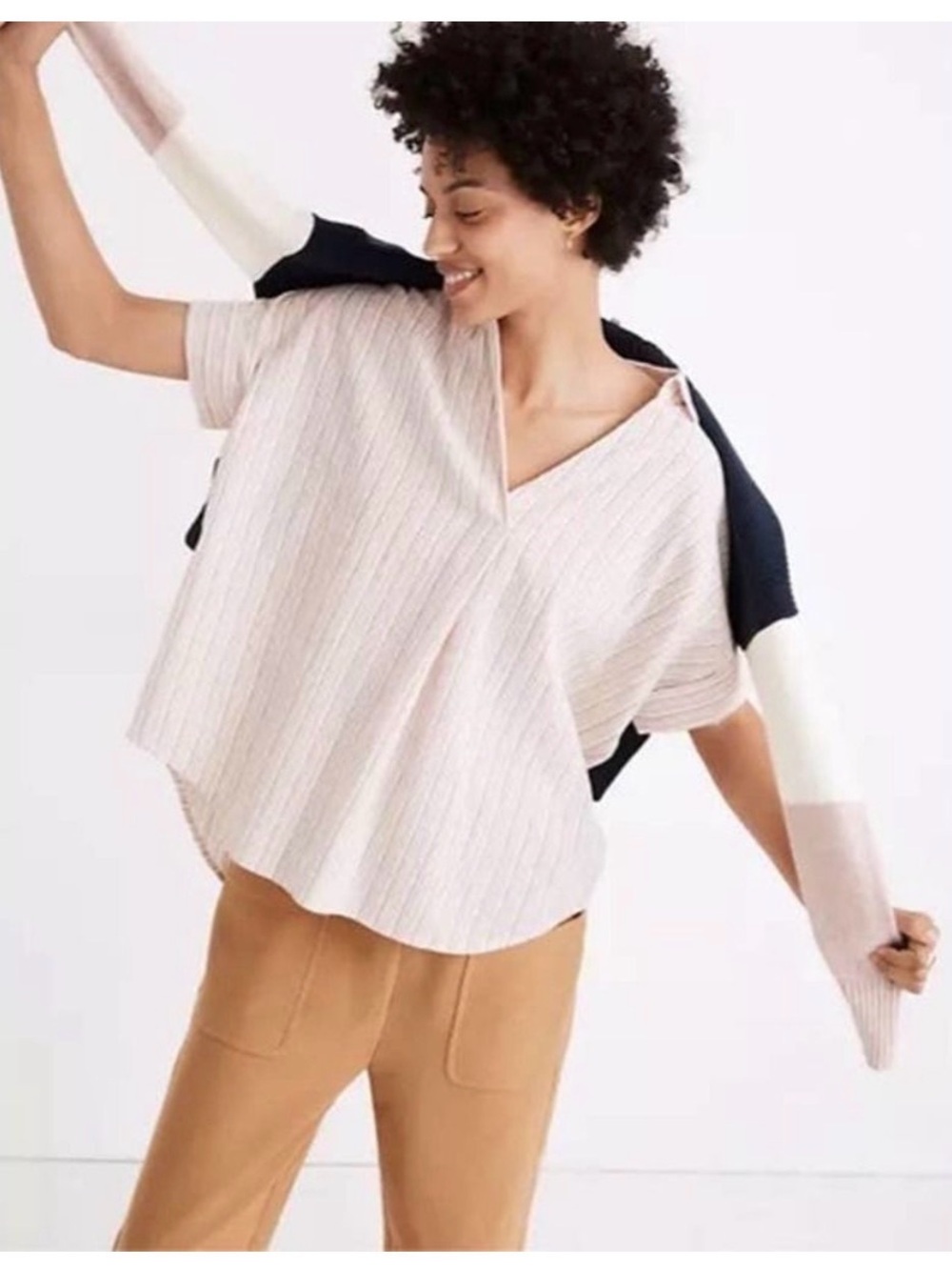 Madewell Courier Button-Back Striped Shirt